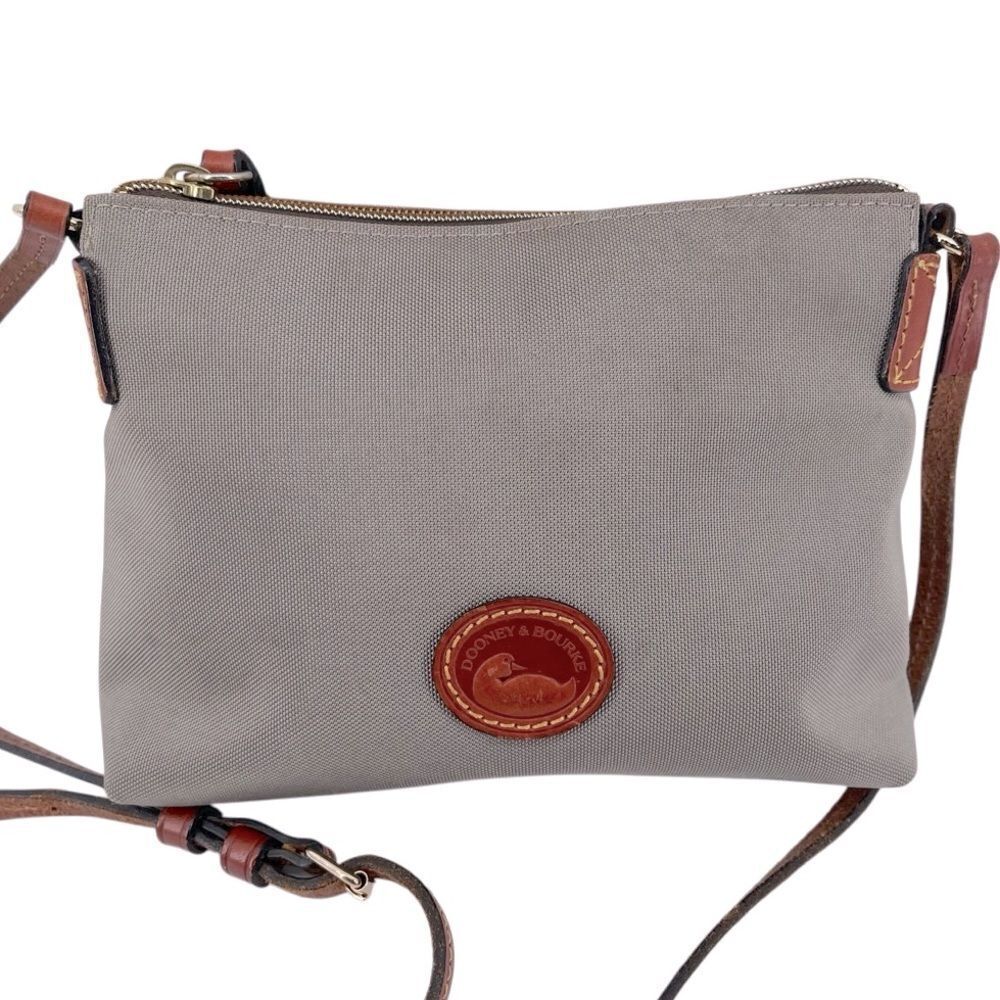 Dooney & Bourke Grey Nylon Crossbody Pouchette Bag – Everyday Essential